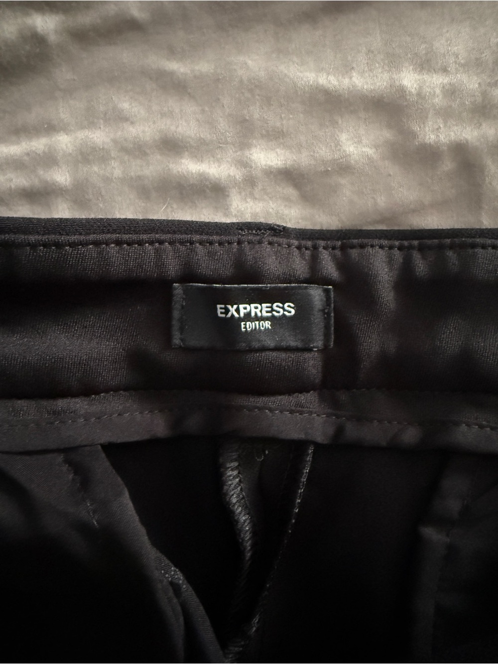 Express Editor Boot Mid Rise Black Dress Pants - Picture 4 of 6